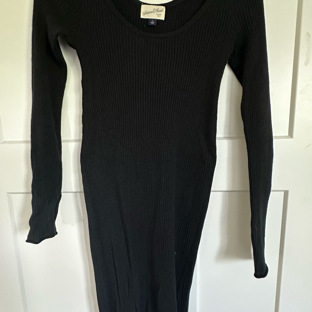 Universal Thread Black Bodycon Long Sleeve Dress